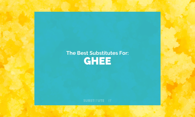 Substitutes for Ghee